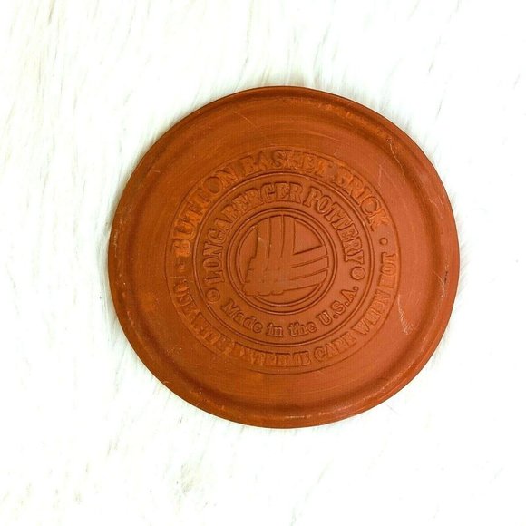 Longaberger Kitchen Longaberger Pottery Button Basket Brick Bread Warmer Hot Plate Stone